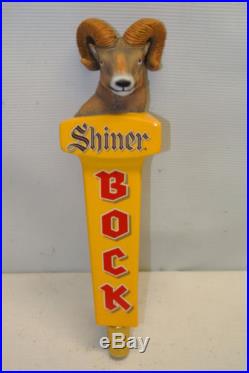 Used SHINER BOCK RAM'S HEAD Beer Bar Tap Keg Handle, 11.5