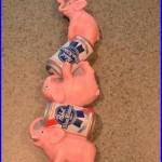 VERY RARE PABST BLUE RIBBON PINK ELEPHANTS COME HOME-Beer Draft Tap Handle
