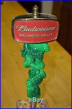 Very Rare/scarce Nos Budweiser Willamette Valley Hops Beer Draft Tap Handle