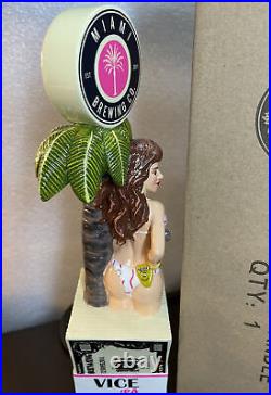 VICE IPA Bikini Cop BEER Tap Handle NEW 12 Tall NIB Miami Brewing FLORIDA MONEY