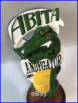 VINTAGE 1998 ABITA ANDY GATOR beer tap handle. LOUISIANNA