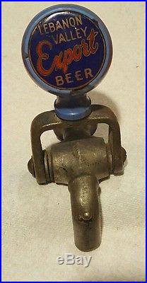 VINTAGE ANTIQUE LEBANON VALLEY KNOB BALL BEER TAP HANDLE RARE EXPORT PA brewiana