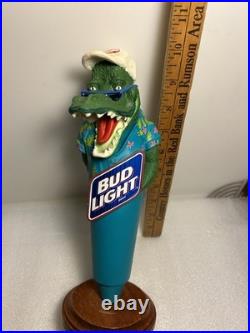 VINTAGE BUD LIGHT FLORIDA PARTY GATOR Draft beer tap handle. ST. LOUIS, MISSOURI