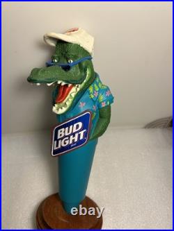 VINTAGE BUD LIGHT FLORIDA PARTY GATOR Draft beer tap handle. ST. LOUIS, MISSOURI