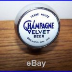 VINTAGE CHAMPAGNE VELVET BEER Ball Tap Knob Handle Terre Haute Brewing Indiana
