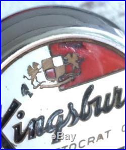 VINTAGE CHROME KINGSBURY ARISTOCRAT OF BEER TAP HANDLE KNOB BALL