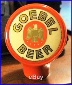 VINTAGE GOEBEL BEER BALL TAP KNOB HANDLE With EAGLE GOEBEL BREWING CO DETROIT MI