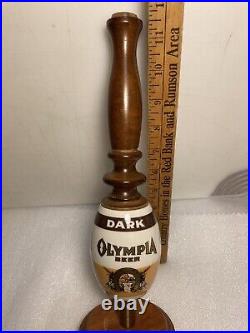 VINTAGE OLYMPIA BEER DARK CERAMIC draft beer tap handle. WASHINGTON VINTAGE OLYMPIA BEER DARK CERAMIC draft beer tap handle. WASHINGTON