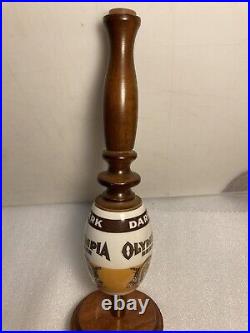 VINTAGE OLYMPIA BEER DARK CERAMIC draft beer tap handle. WASHINGTON VINTAGE OLYMPIA BEER DARK CERAMIC draft beer tap handle. WASHINGTON