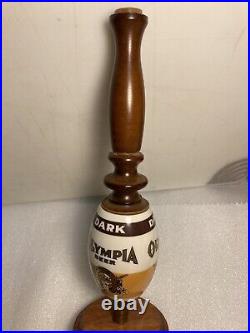 VINTAGE OLYMPIA BEER DARK CERAMIC draft beer tap handle. WASHINGTON VINTAGE OLYMPIA BEER DARK CERAMIC draft beer tap handle. WASHINGTON
