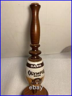 VINTAGE OLYMPIA BEER DARK CERAMIC draft beer tap handle. WASHINGTON VINTAGE OLYMPIA BEER DARK CERAMIC draft beer tap handle. WASHINGTON