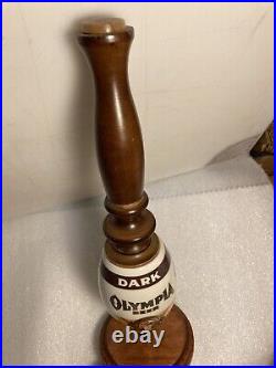 VINTAGE OLYMPIA BEER DARK CERAMIC draft beer tap handle. WASHINGTON VINTAGE OLYMPIA BEER DARK CERAMIC draft beer tap handle. WASHINGTON