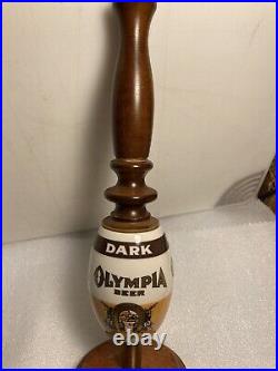 VINTAGE OLYMPIA BEER DARK CERAMIC draft beer tap handle. WASHINGTON VINTAGE OLYMPIA BEER DARK CERAMIC draft beer tap handle. WASHINGTON
