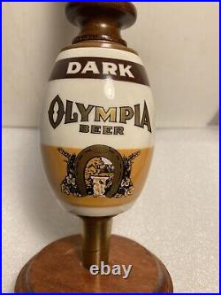 VINTAGE OLYMPIA BEER DARK CERAMIC draft beer tap handle. WASHINGTON VINTAGE OLYMPIA BEER DARK CERAMIC draft beer tap handle. WASHINGTON