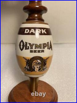 VINTAGE OLYMPIA BEER DARK CERAMIC draft beer tap handle. WASHINGTON VINTAGE OLYMPIA BEER DARK CERAMIC draft beer tap handle. WASHINGTON