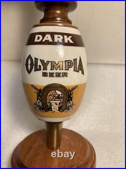 VINTAGE OLYMPIA BEER DARK CERAMIC draft beer tap handle. WASHINGTON VINTAGE OLYMPIA BEER DARK CERAMIC draft beer tap handle. WASHINGTON