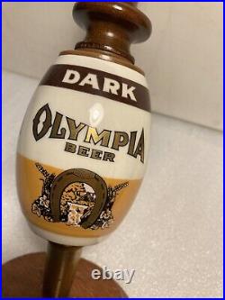 VINTAGE OLYMPIA BEER DARK CERAMIC draft beer tap handle. WASHINGTON VINTAGE OLYMPIA BEER DARK CERAMIC draft beer tap handle. WASHINGTON