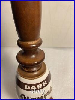 VINTAGE OLYMPIA BEER DARK CERAMIC draft beer tap handle. WASHINGTON VINTAGE OLYMPIA BEER DARK CERAMIC draft beer tap handle. WASHINGTON