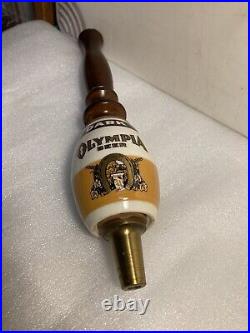 VINTAGE OLYMPIA BEER DARK CERAMIC draft beer tap handle. WASHINGTON VINTAGE OLYMPIA BEER DARK CERAMIC draft beer tap handle. WASHINGTON
