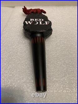 VINTAGE RED WOLF draft beer tap handle. ANHEUSER BUSCH, U. S. A. 1995