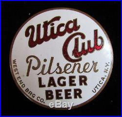 Vintage Utica Club XXX Pale Cream Ale & Pilsener Beer Tap Handle Knobs Utica Ny