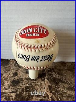 (VTG) 1960s Iron City Beer Pittsburgh Pirates Beat Em Bucs Baseball Tap Handle (VTG) 1960s Iron City Beer Pittsburgh Pirates Beat Em Bucs Baseball Tap Handle