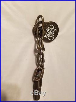 Very Rare Dead Bolt Chain Lock & Key Shotgun Beauty 8 Draft Beer Keg Tap Handle