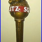 Vintage 1970 Original SCHLITZ Beer Lady on the Globe Beer Tap Handle Mint NOS