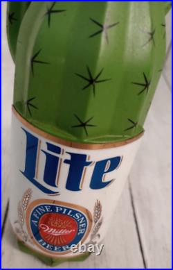Vintage 1995 Miller Lite 3-D Oasis High Life Cactus Beer Tap Handle