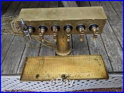 Vintage 6 Head Brass Beer Tap DispenserDraft TowerTapper Handlesbarman cave