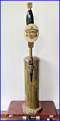 Vintage BANNER Brass & Wood Murphy's Irish Stout BAR Mount Beer Tap & Handle