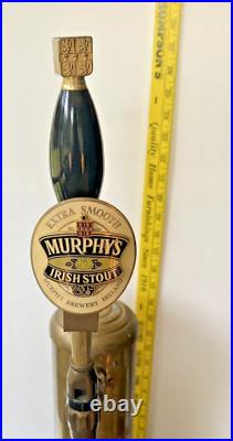 Vintage BANNER Brass & Wood Murphy's Irish Stout BAR Mount Beer Tap & Handle