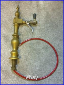 Vintage Brass Beer Tower Single Tap LISON France Ornate Draft Faucet 25 Tall