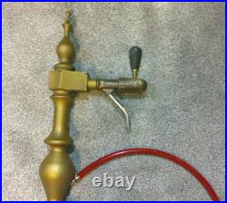 Vintage Brass Beer Tower Single Tap LISON France Ornate Draft Faucet 25 Tall