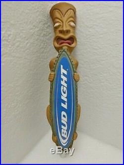 Vintage Bud LIght Tiki God Totem Island Rare 12.5 Draft Beer Keg Tap Handle
