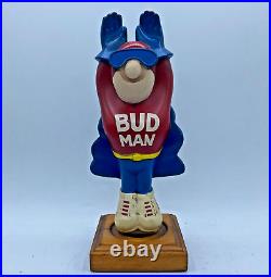 Vintage Bud Man Beer Tap Handle Great Condition Collectors Item With Stand