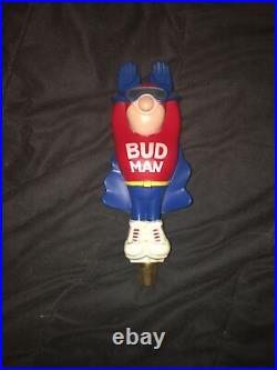 Vintage Budman Bud Man Superhero Budweiser 10 Draft Beer Tap Handle