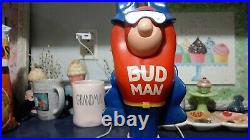 Vintage Budweiser Budman Beer Bud Man 10 Inch Tap Handle Knob Vintage Budweiser Budman Beer Bud Man 10 Inch Tap Handle Knob