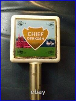 Vintage Chief Oshkosh Beer Tap Handle Rare 1950s Bakelite Knob