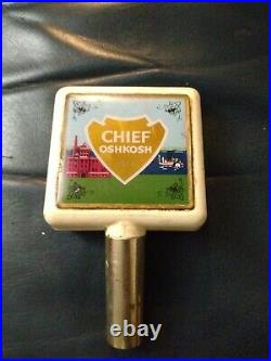 Vintage Chief Oshkosh Beer Tap Handle Rare 1950s Bakelite Knob