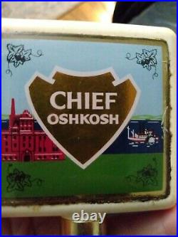 Vintage Chief Oshkosh Beer Tap Handle Rare 1950s Bakelite Knob