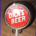 Vintage Dicks Beer Chrome Tapper Tap Handle Topper Handle Quincy Illinois