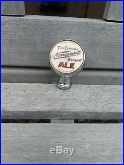 Vintage Early NARRAGANSETT Beer Porcelain Ball Beer Tap Handle Shift Knob