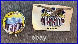 Vintage Eastside Beer Ball Tap Knob Handle And Decal. 1940s Los Angeles, CA