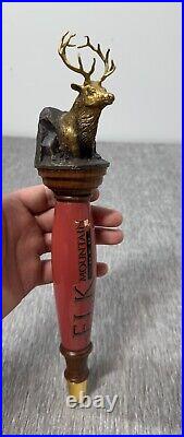Vintage Elk Mountain Red Tap Handle Draught Beer Anheuser Busch Bar Mancave 3D