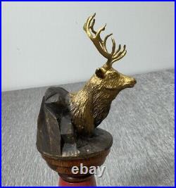Vintage Elk Mountain Red Tap Handle Draught Beer Anheuser Busch Bar Mancave 3D