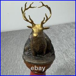 Vintage Elk Mountain Red Tap Handle Draught Beer Anheuser Busch Bar Mancave 3D