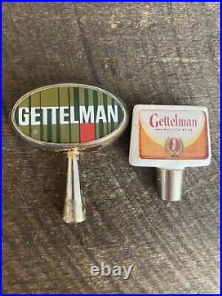 Vintage Gettelman beer tap handles knobs