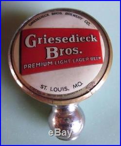 Vintage Griesedieck Bros. St. Louis Mo Brewery Tap Tapper Handle Beer Knob