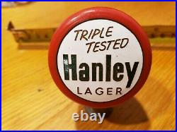 Vintage Hanley Lager Beer Tap Handle Knob, Triple Tested